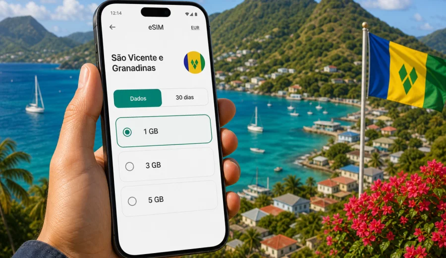 eSIM em São Vicente e Granadinas