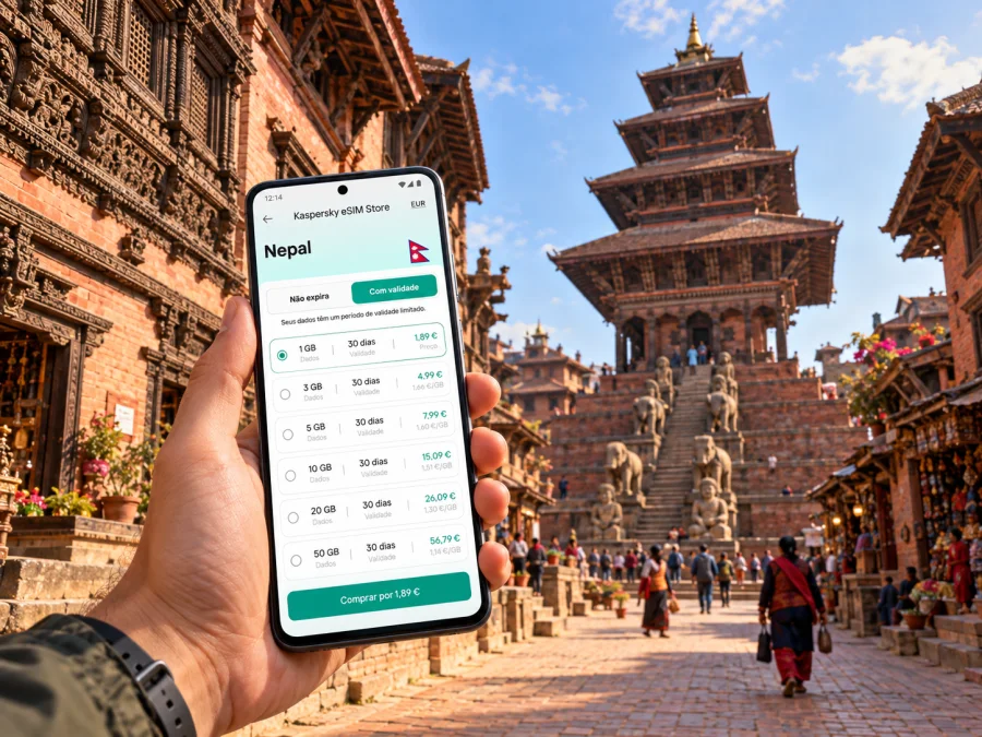 eSIM em Bhaktapur: internet e conexão móvel