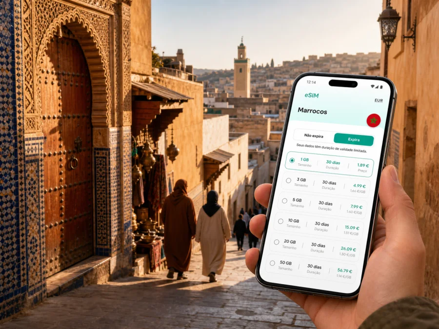 eSIM em Fes: internet móvel para viagem