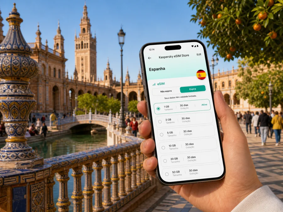eSIM em Sevilha: internet móvel na viagem