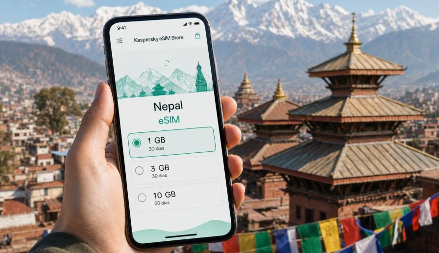 eSIM para Nepal: conexão móvel e internet