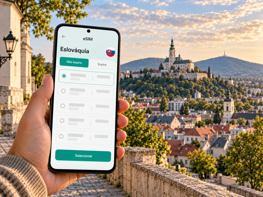 eSIM em Nitra: internet móvel na Eslováquia