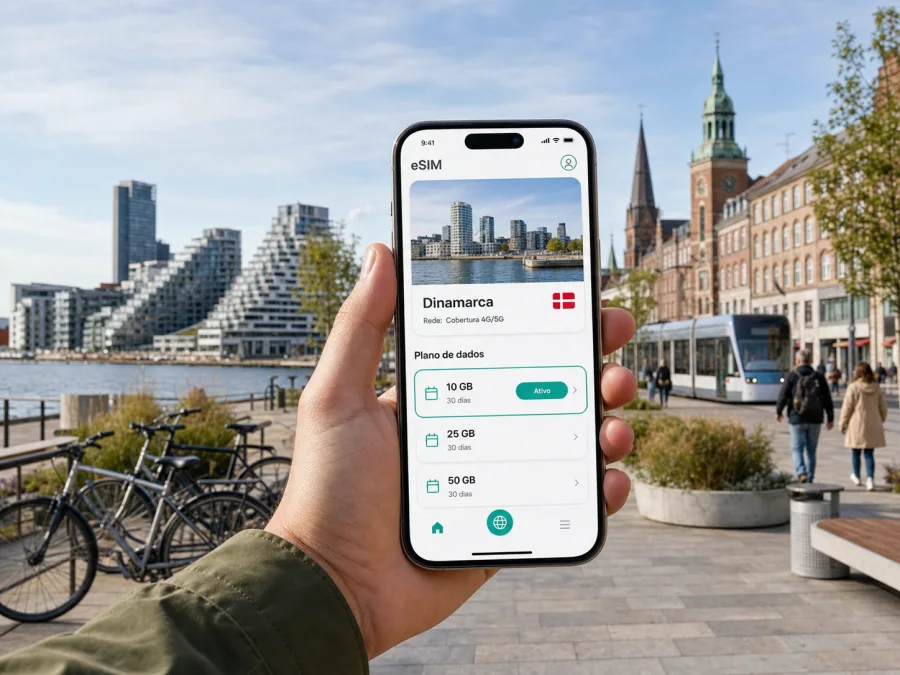Aarhus com eSIM: internet móvel na viagem