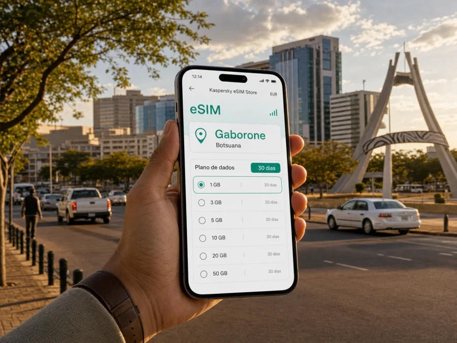 eSIM em Gaborone: internet móvel para viajar
