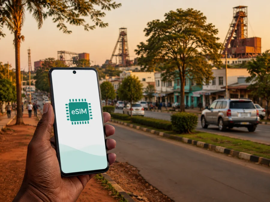 eSIM para Chingola: internet móvel na Zâmbia