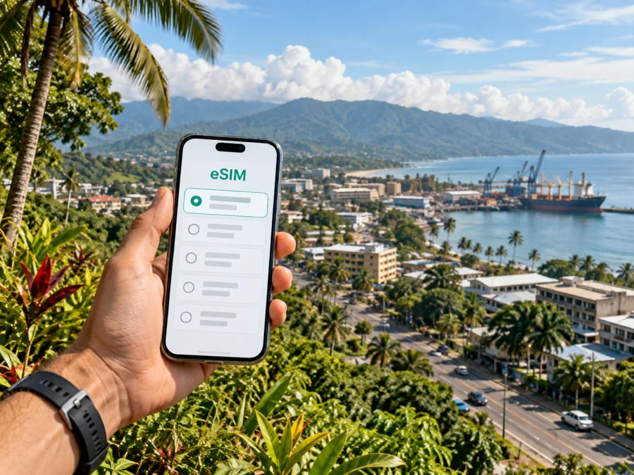 eSIM em Lae: internet móvel na Papua Nova Guiné
