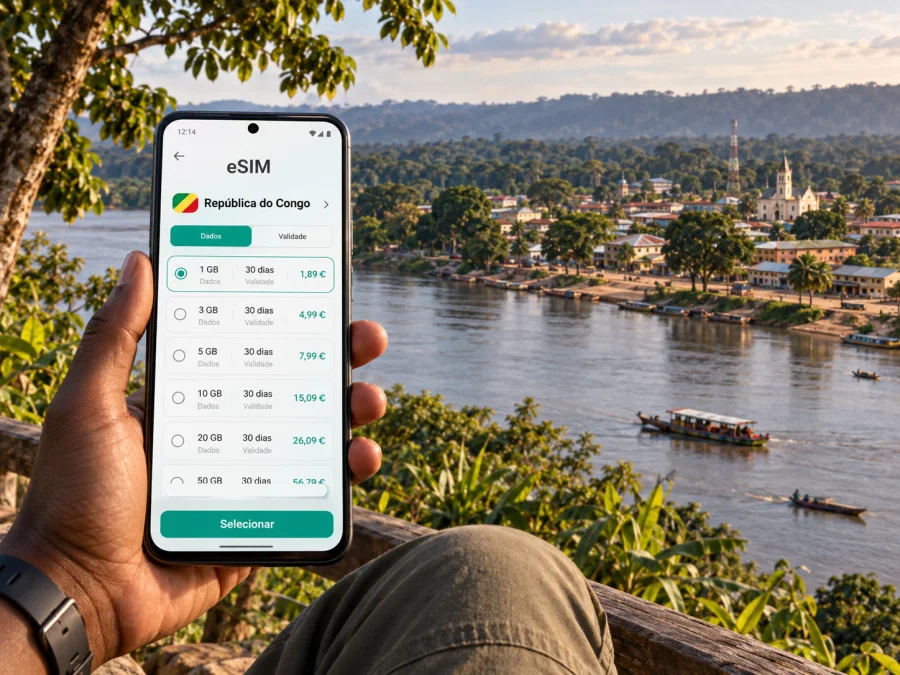 eSIM em Ouesso: internet para sua viagem