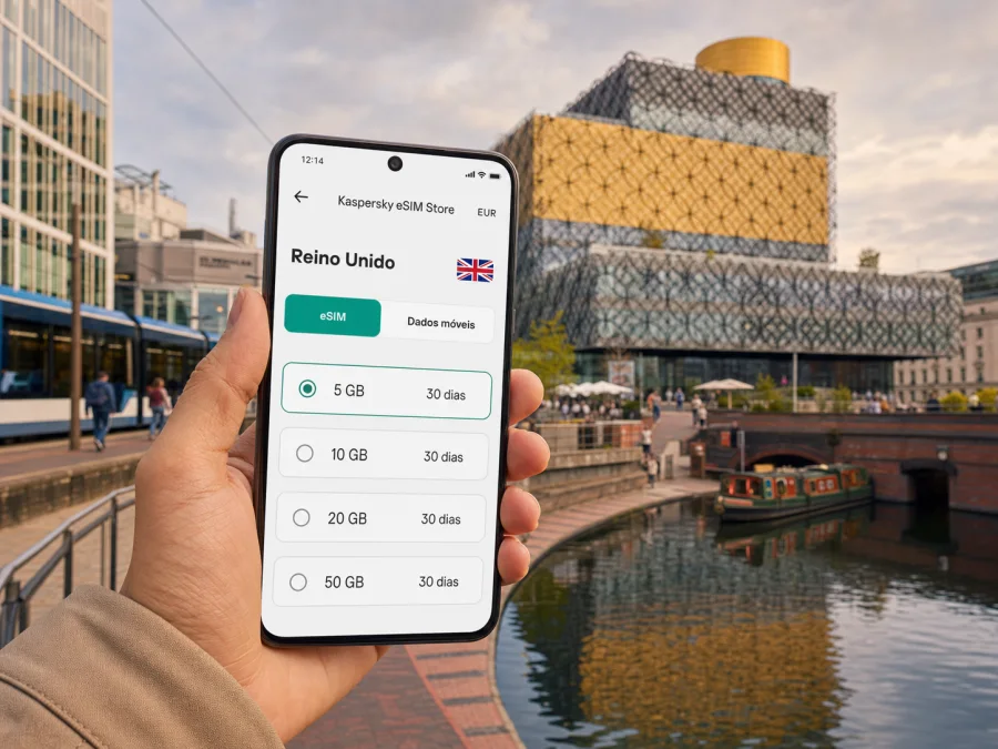eSIM em Birmingham: internet móvel na viagem