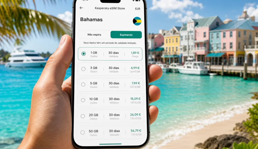 eSIM Bahamas: conexão móvel e internet