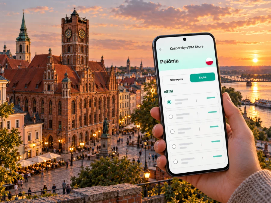 eSIM em Torun: internet móvel na Polônia