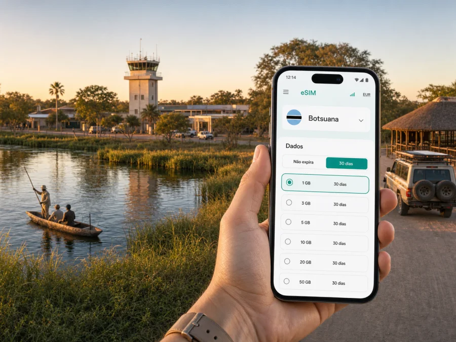 eSIM em Maun: internet móvel para viajar