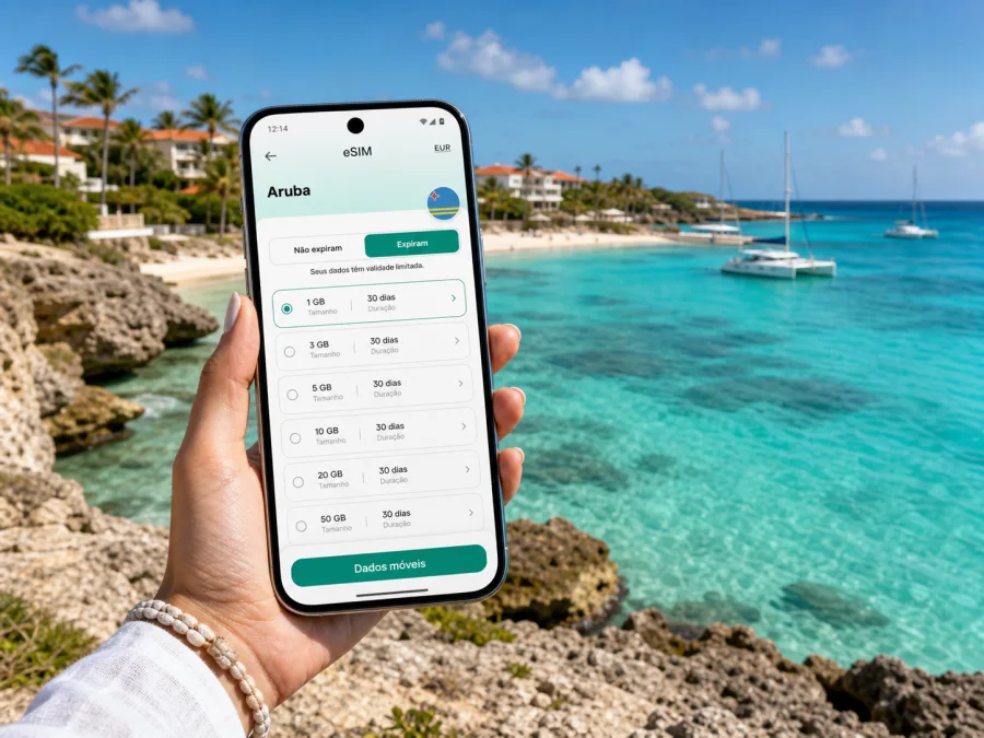 eSIM em Malmok: internet móvel em Aruba