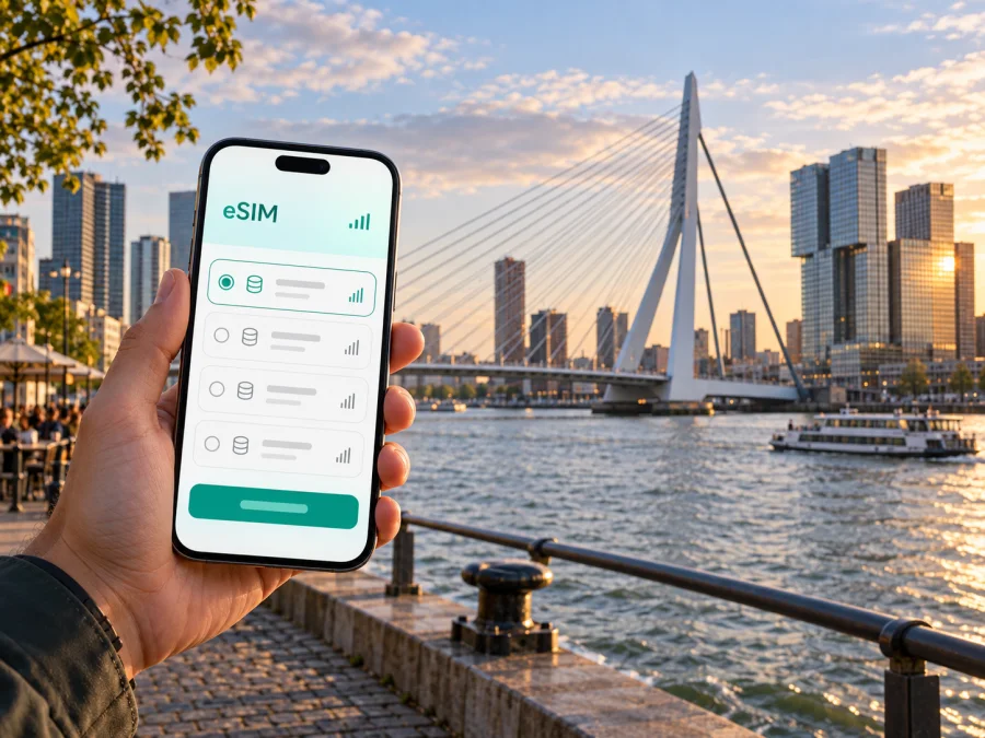eSIM para Rotterdam: internet móvel na cidade