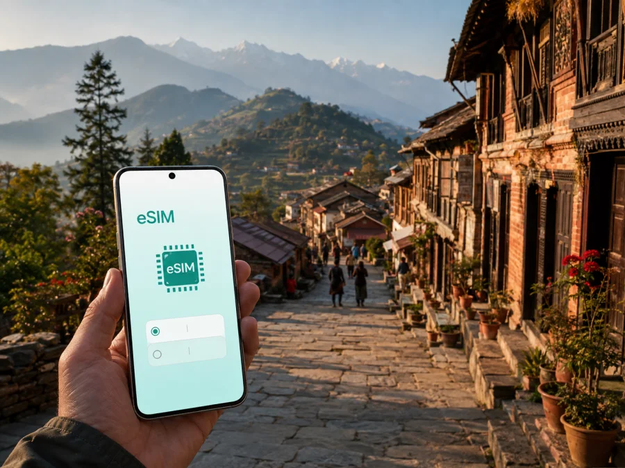 Bandipur eSIM: internet móvel para viajar no Nepal