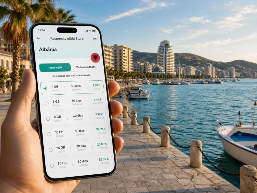 eSIM em Vlore: internet móvel na Albânia