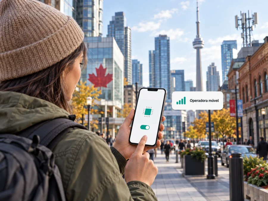 TELUS eSIM no Canadá: ativação e cobertura