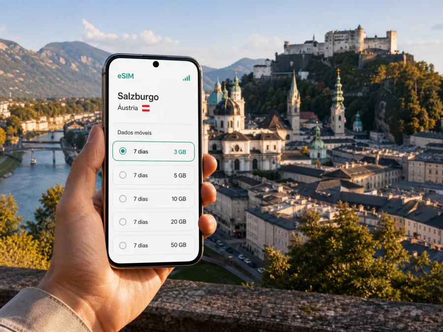 eSIM em Salzburgo: internet móvel na viagem