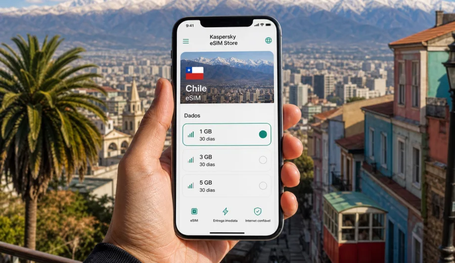 eSIM para o Chile: internet na viagem