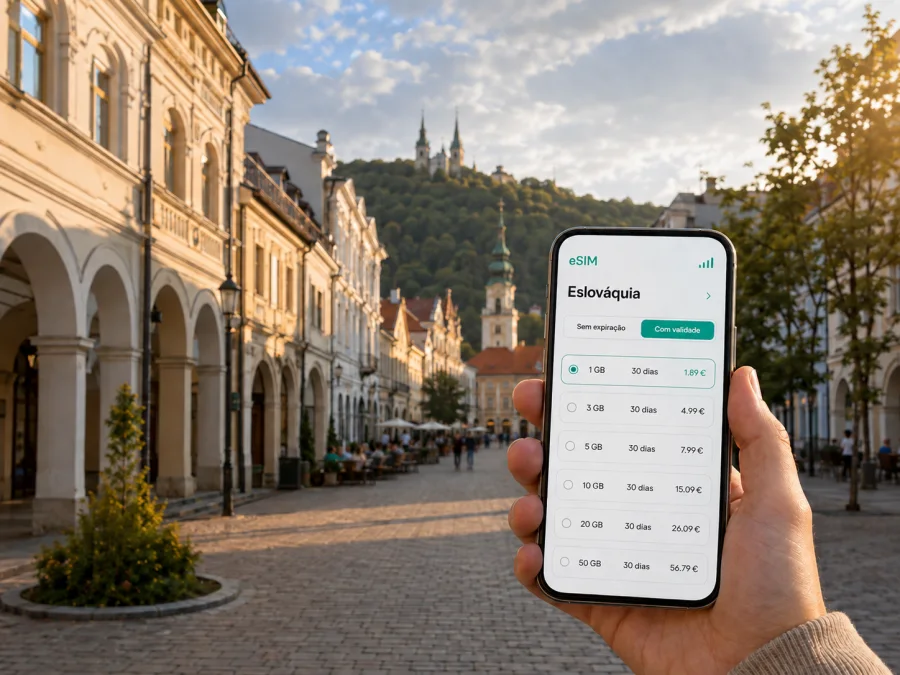 eSIM em Zilina: internet móvel na Eslováquia