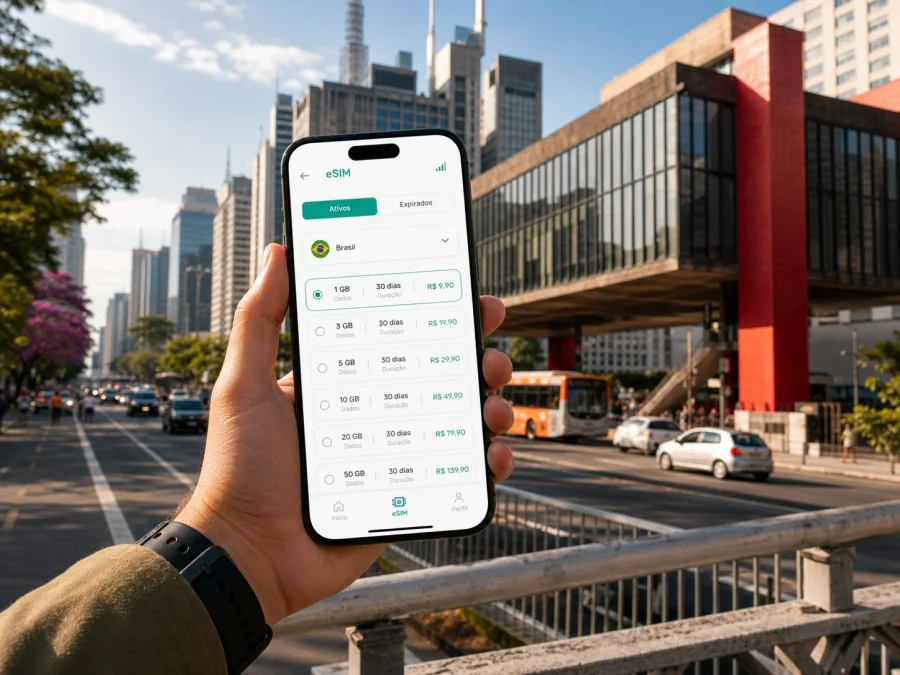 eSIM em São Paulo: internet móvel para viagem