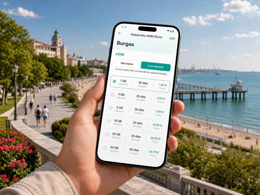 eSIM em Burgas: internet móvel na Bulgária