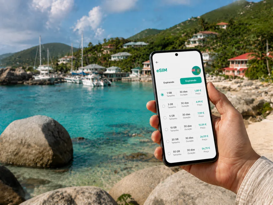 Virgin Gorda: eSIM para internet em viagem