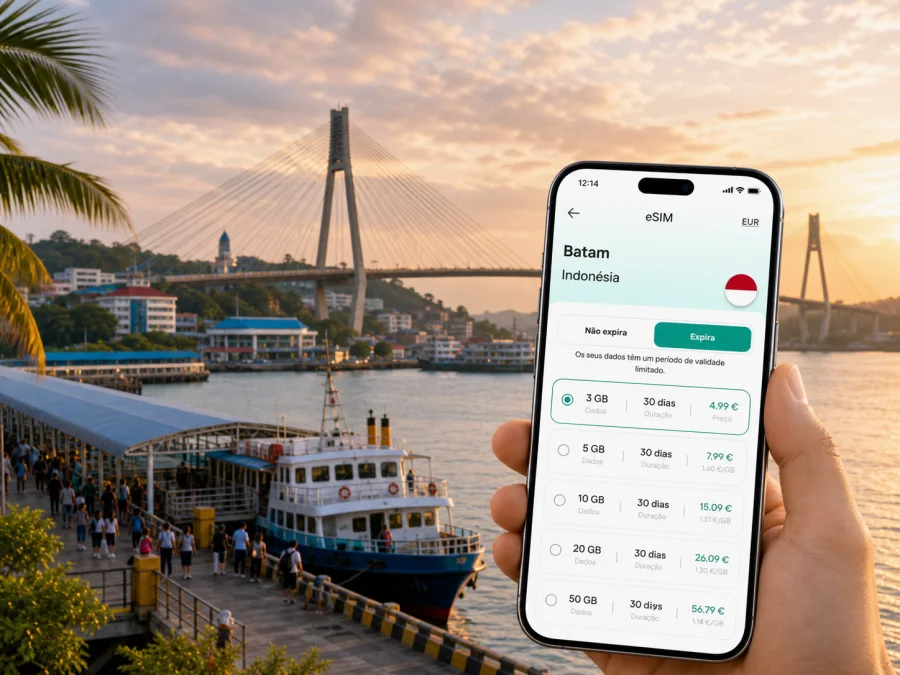 eSIM em Batam: internet móvel para viagem