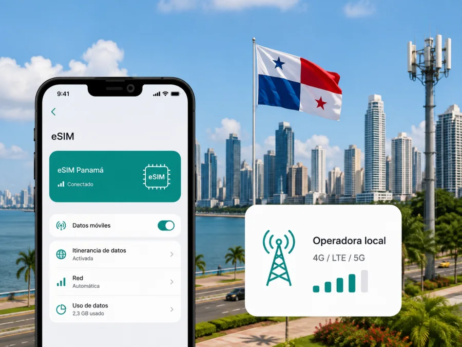 +móvil eSIM no Panamá: o que verificar