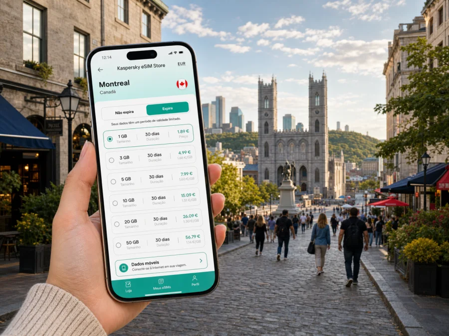 Montreal eSIM: internet móvel no Canadá