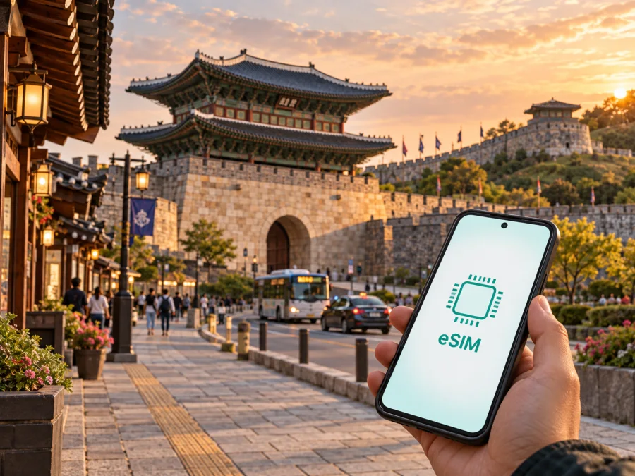 eSIM em Suwon: internet móvel na Coreia do Sul