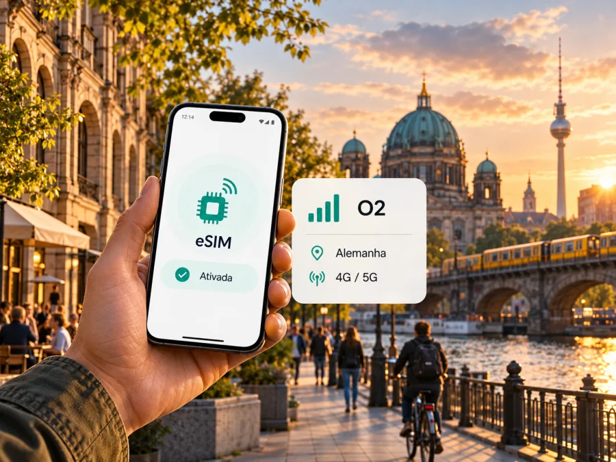 O2 eSIM na Alemanha: ativação e cobertura
