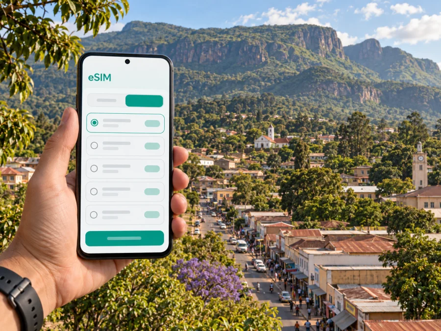 eSIM em Zomba: internet móvel no Maláui