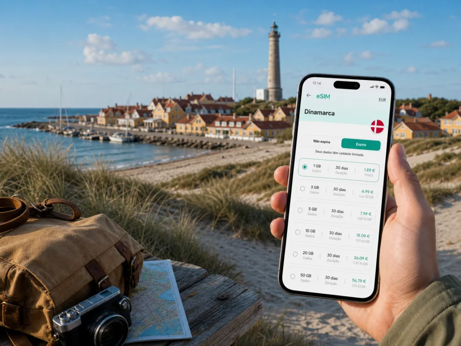 eSIM em Skagen: internet móvel na viagem