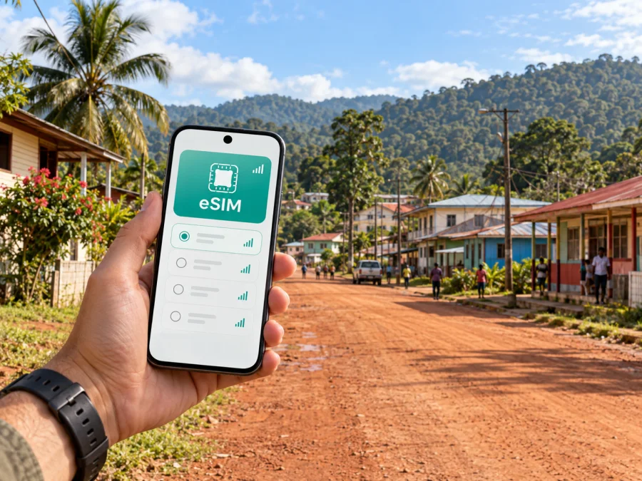 eSIM em Mahdia: internet móvel na Guiana
