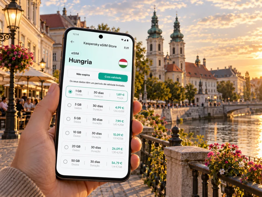 eSIM em Gyor: internet móvel na Hungria