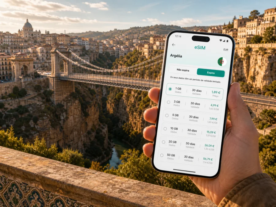 eSIM em Constantina: internet para viagem