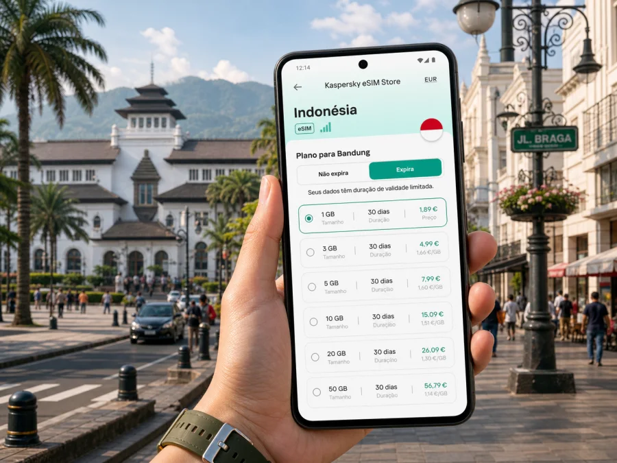 eSIM em Bandung: internet móvel para viajar