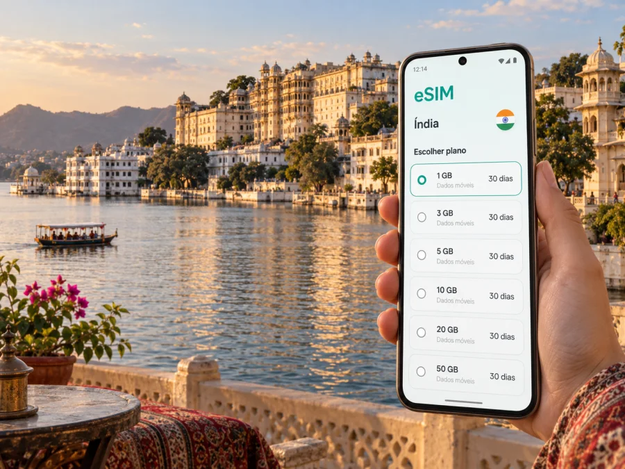 eSIM em Udaipur: internet móvel e dicas de viagem