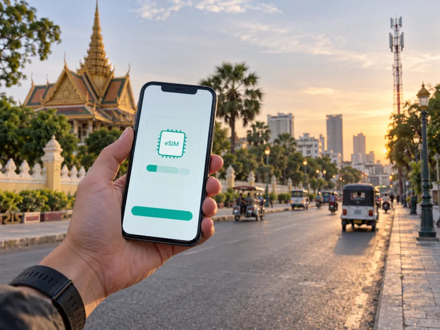 Cellcard eSIM no Camboja: ativação