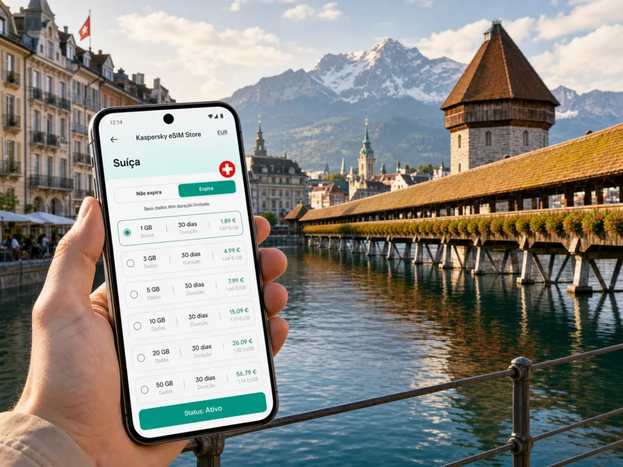 eSIM em Lucerna: internet móvel na viagem