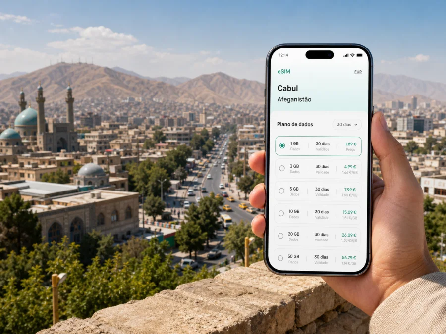 eSIM em Cabul: internet móvel para viajar