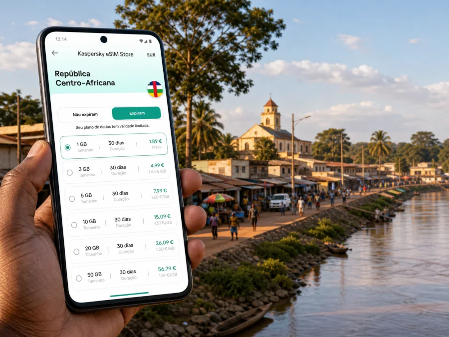 eSIM em Bangassou: internet móvel para viagem