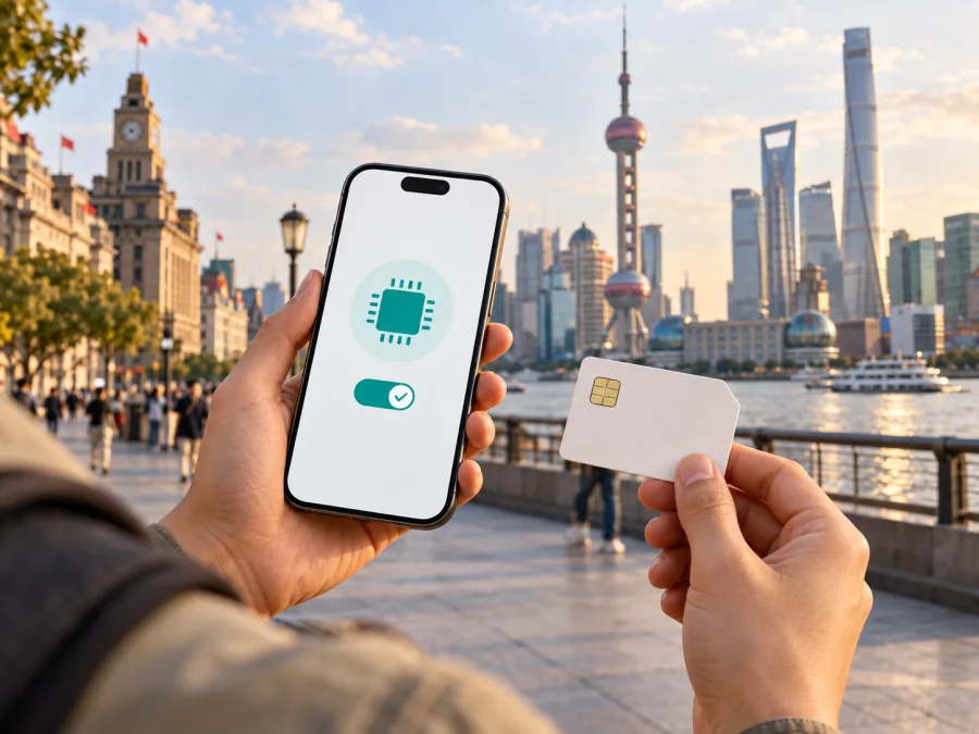 China Telecom eSIM na China: o que verificar