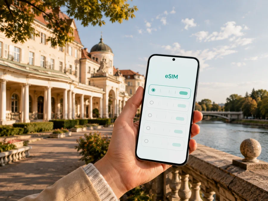 Piestany eSIM: internet móvel na Eslováquia
