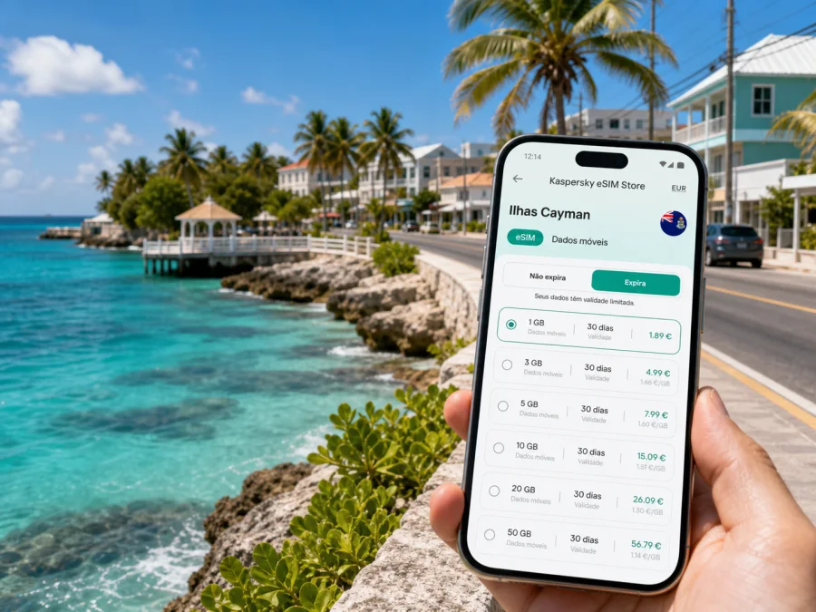 eSIM em East End: internet nas Ilhas Cayman