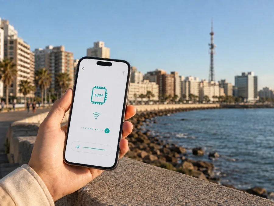 Tigo eSIM no Uruguai: ativação para viagem