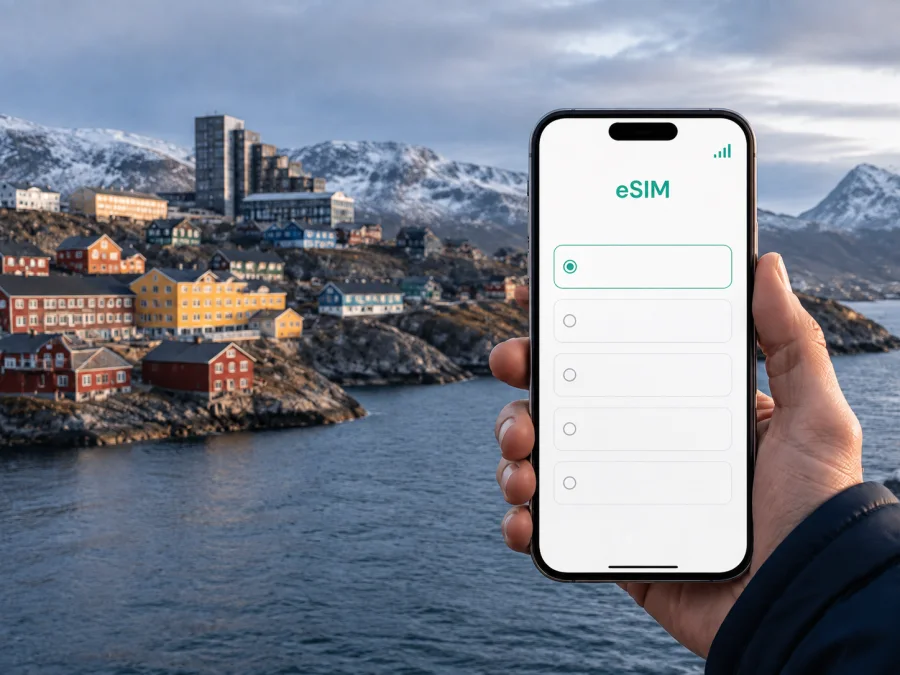 eSIM para Nuuk: internet móvel na Groenlândia