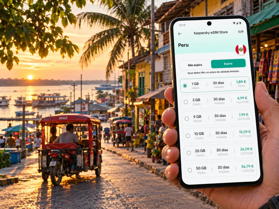 eSIM em Iquitos: internet móvel no Peru