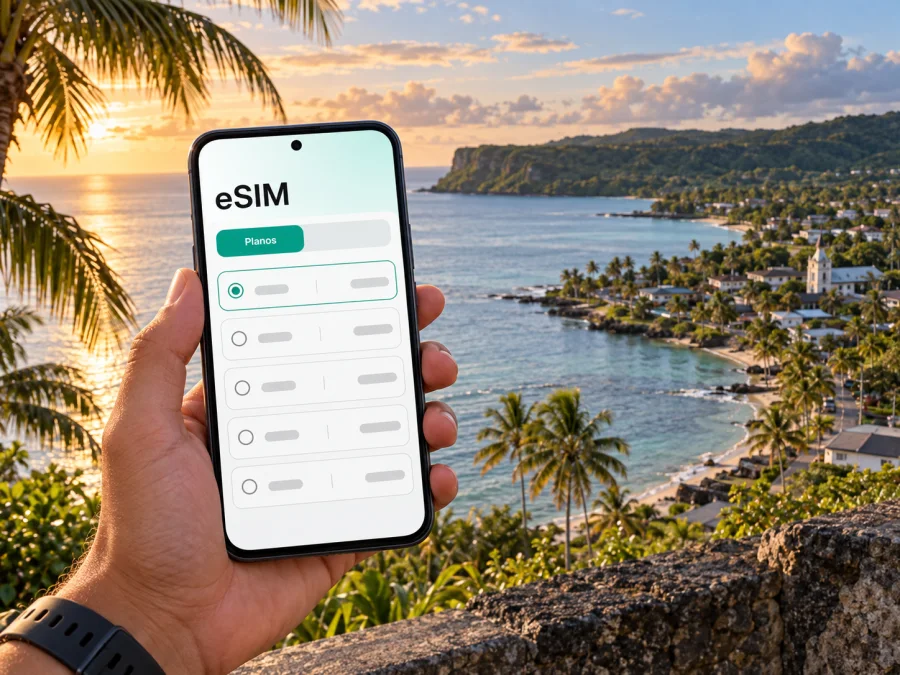 eSIM em Agat: internet móvel em Guam