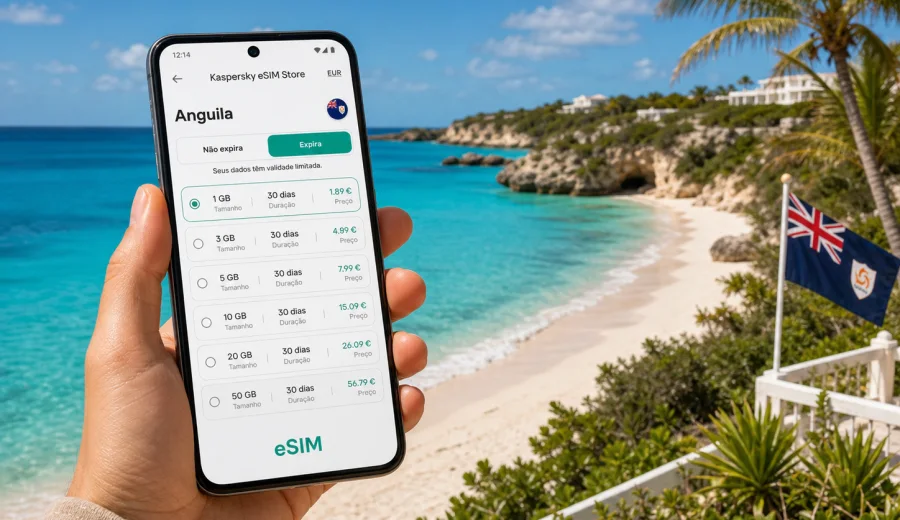 eSIM em Anguila para internet móvel